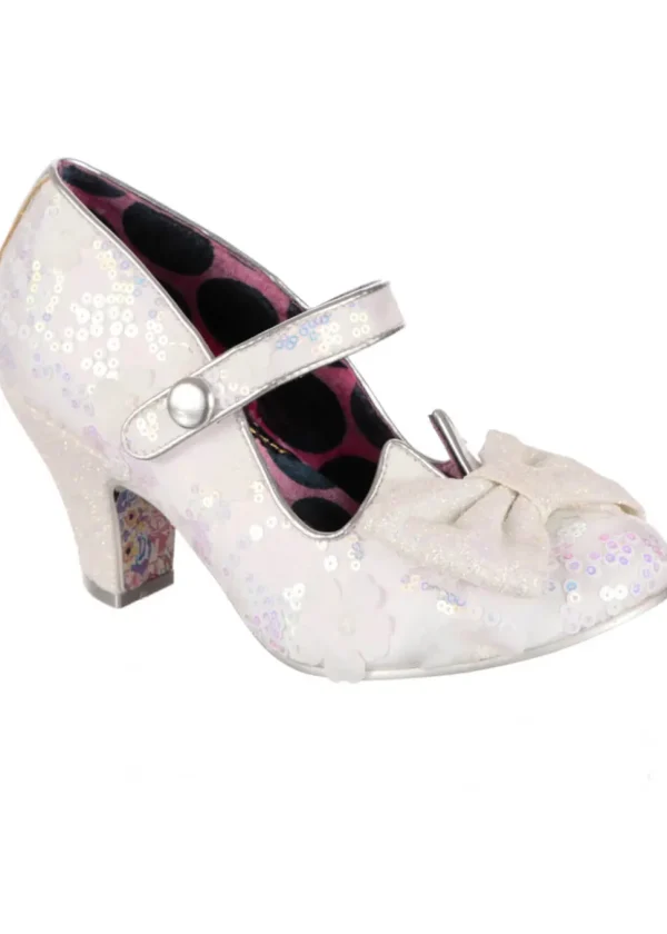 Irregular Choice Piccolo Sequins 50's Pumps Ivory