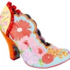 Irregular Choice Wildflower Wander Floral 50's Pumps Orange/Blue