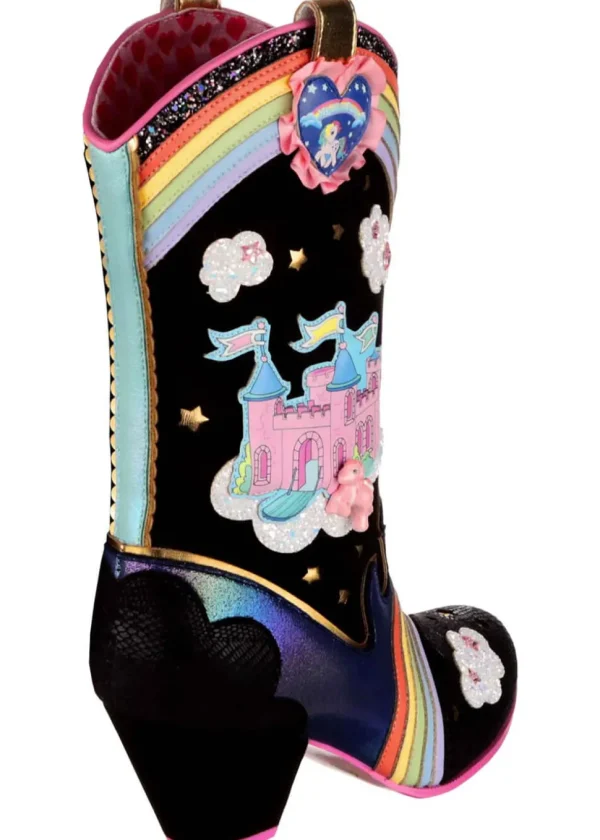 Irregular Choice x My Little Pony Rainbow Bridge Cowboy Boots Black
