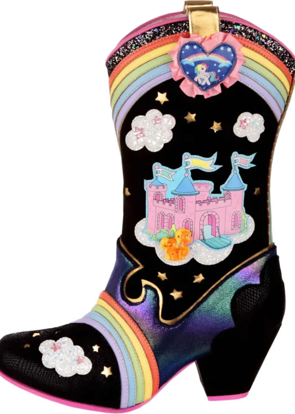 Irregular Choice x My Little Pony Rainbow Bridge Cowboy Boots Black