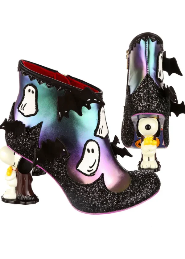 Irregular Choice x Peanuts Count Snoopy Ankle Boots Black