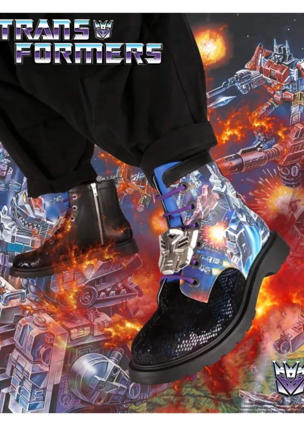 Irregular Choice x Transformers Battle Ready Boots Blue Purple