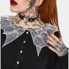 Jawbreaker Spider Web Collar 50's Cardigan Black