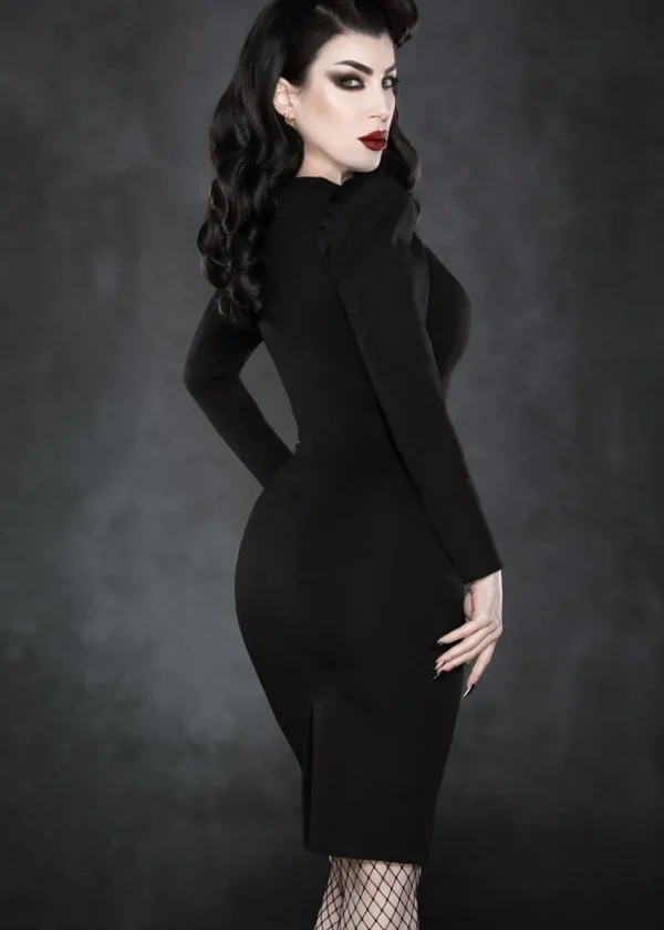 Katakomb Femme Fatal Pencil Dress Black