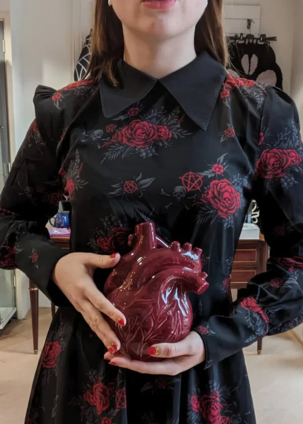 Killstar Ana-Tomic Heart Vase Red