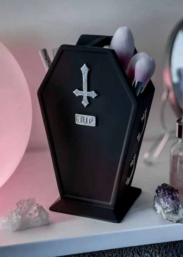 Killstar Coffin Brush Holder Black