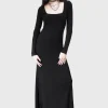 Killstar Dark Glyph Maxi Dress Black