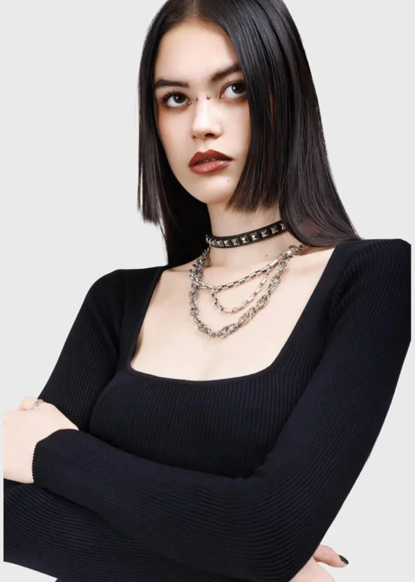 Killstar Dark Glyph Maxi Dress Black