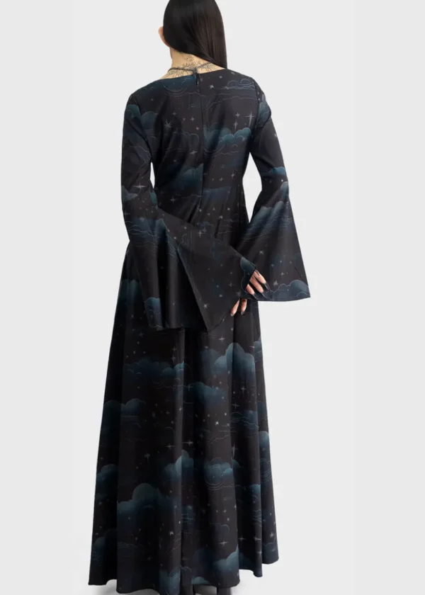 Killstar Dreamanicon Stars Maxi Dress Black