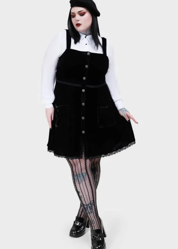 Killstar Ephemorose Velvet Dress Black