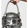 Killstar Grave Digger Skull Bag Gunmetal