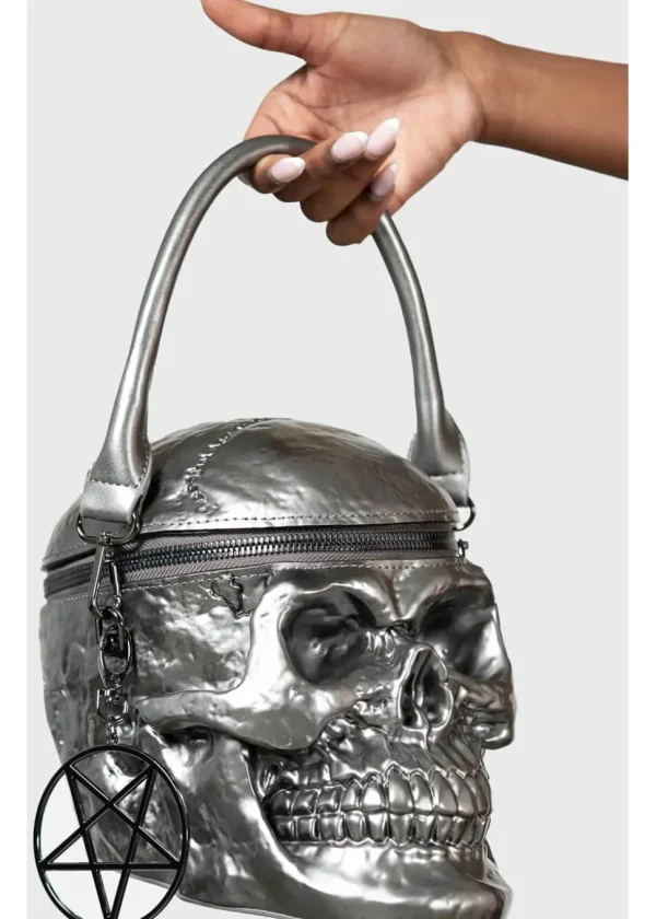 Killstar Grave Digger Skull Bag Gunmetal