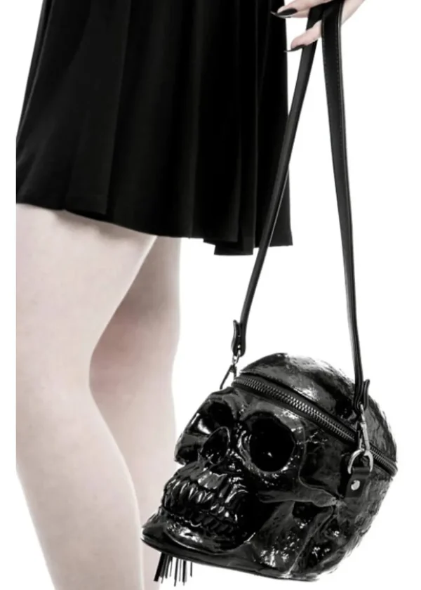 Killstar Grave Digger Skull Bag Black