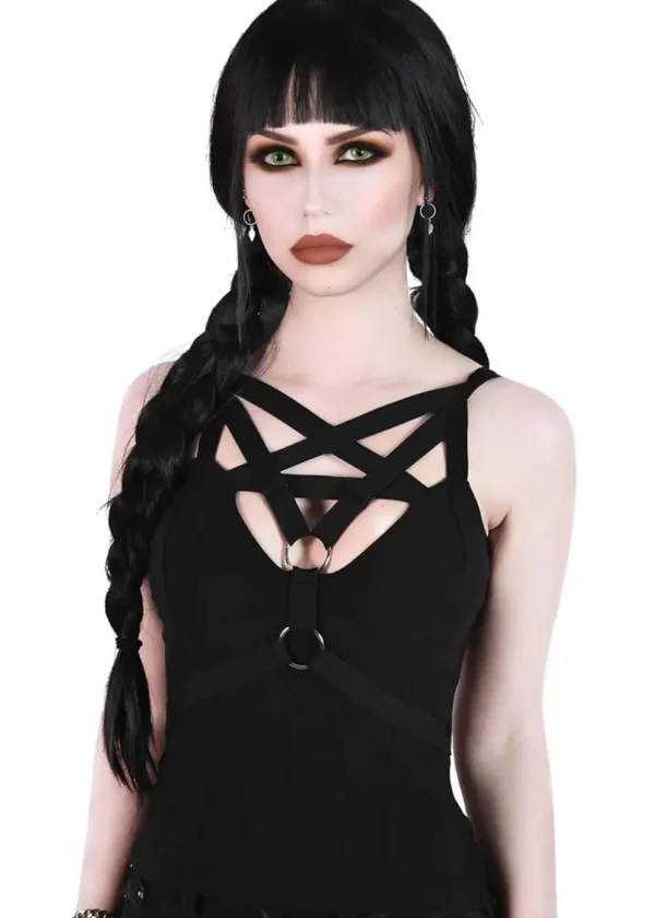 Killstar Harness Ur Power Pentagram Top Black