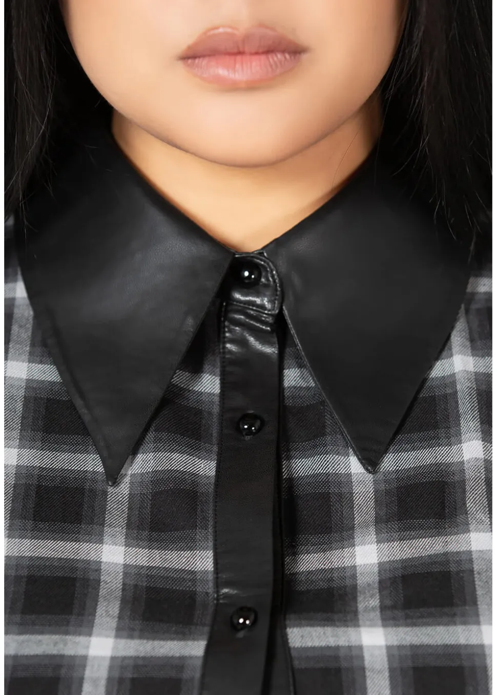 killstar_kihilist_artem_c_6.webp Killstar Kihilist Artem Check Shirt Dress Black