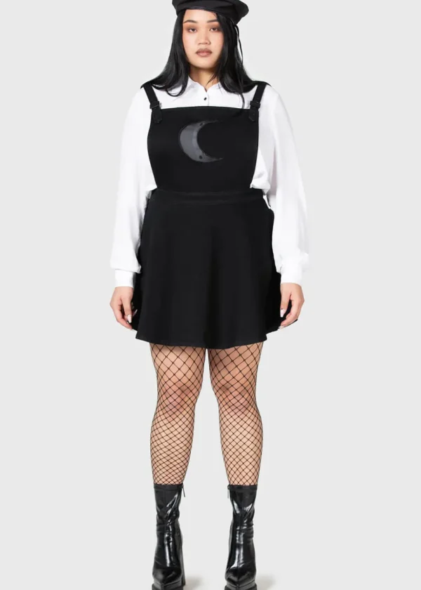 Killstar Kihilist Luna Orb Moon Pinafore Dress Black