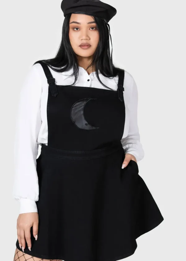 Killstar Kihilist Luna Orb Moon Pinafore Dress Black