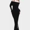 Killstar Kihilist Shadow Empress Maxi Dress Black