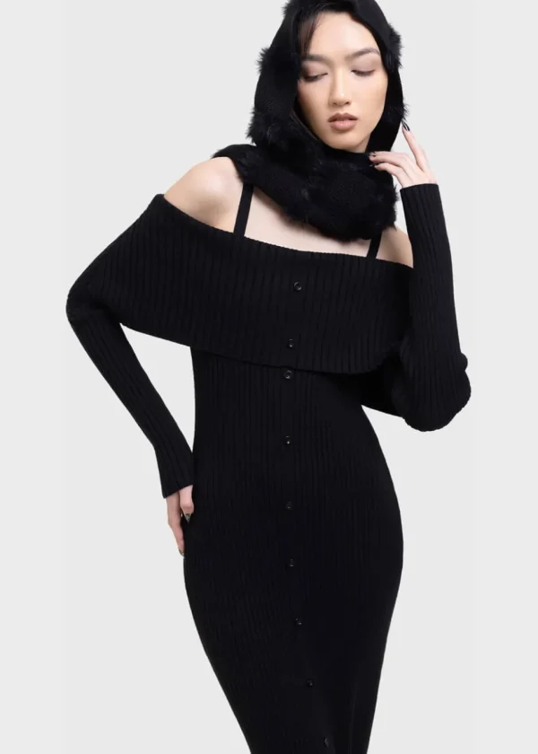Killstar Kihilist Shadow Empress Maxi Dress Black