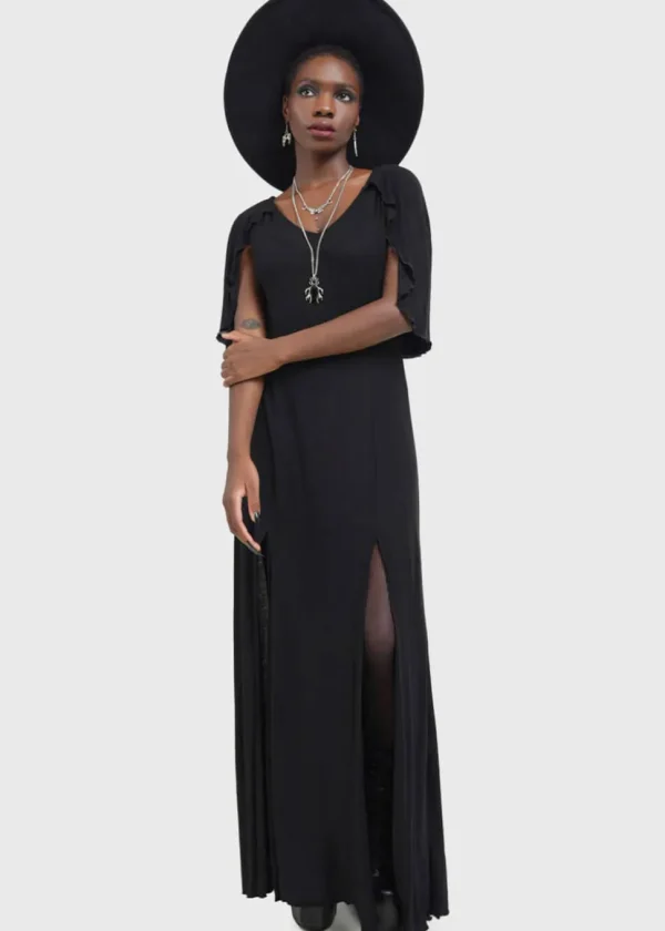 Killstar Krypt Lovers Maxi Dress Black