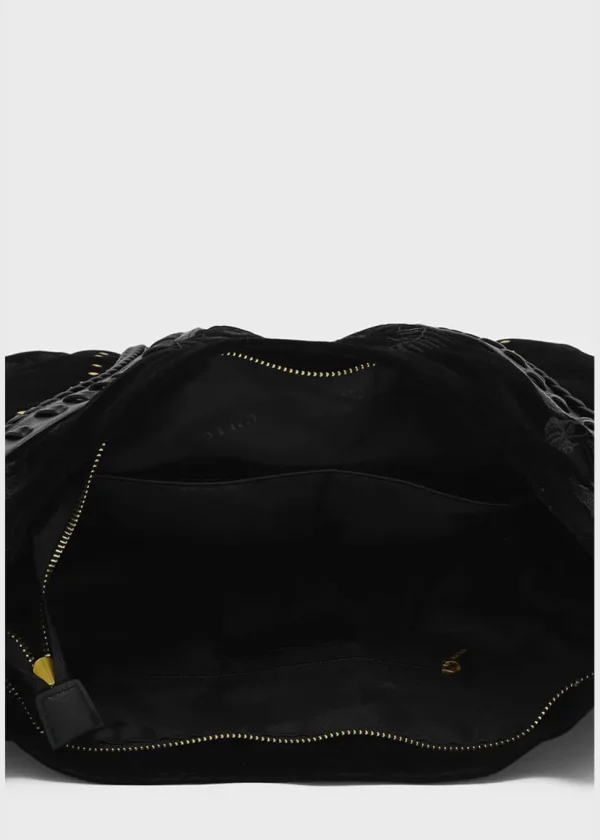 Killstar Magictwill Mushroom Velvet Bag Black
