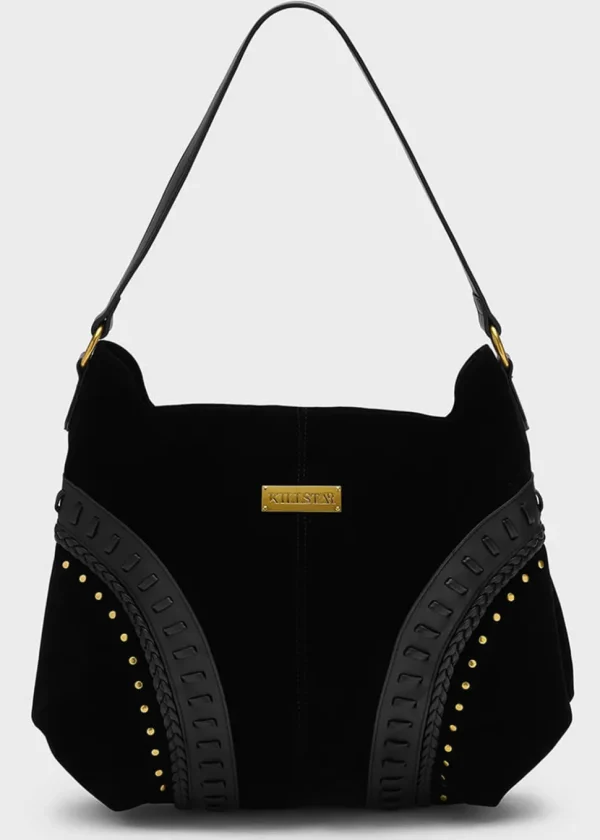 Killstar Magictwill Mushroom Velvet Bag Black