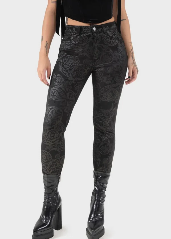 Killstar Nora Black Lily Trousers Black