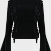 Killstar Noxine Velvet Top Black
