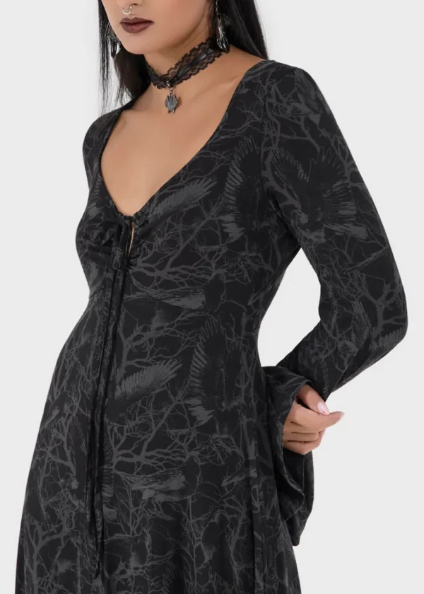 Killstar Raven Shade Maxi Dress Black