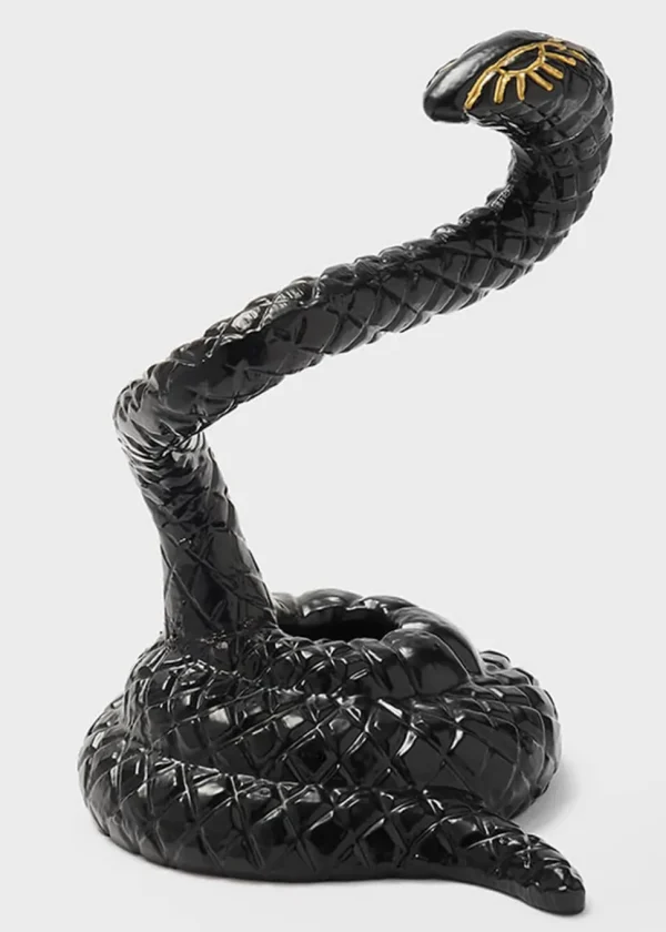 Killstar Serpentina Snake Candle Holder Black
