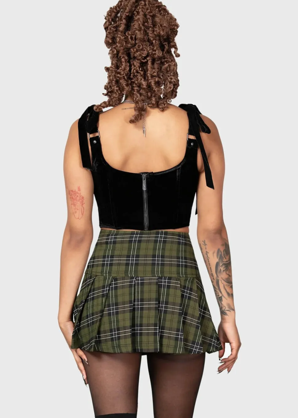 killstar_toxic_flora_velv_1.webp Killstar Toxic Flora Velvet Corset Top Black