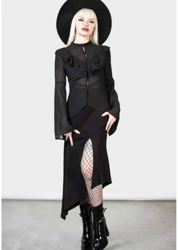 Killstar Valentine's Heart Blouse Black