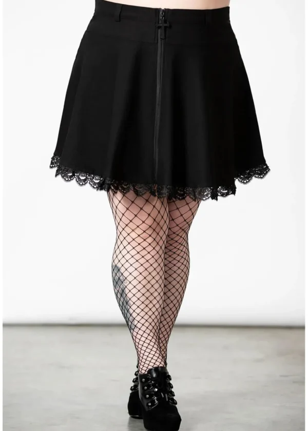 Killstar Viktoria Cross Mini Skirt Black