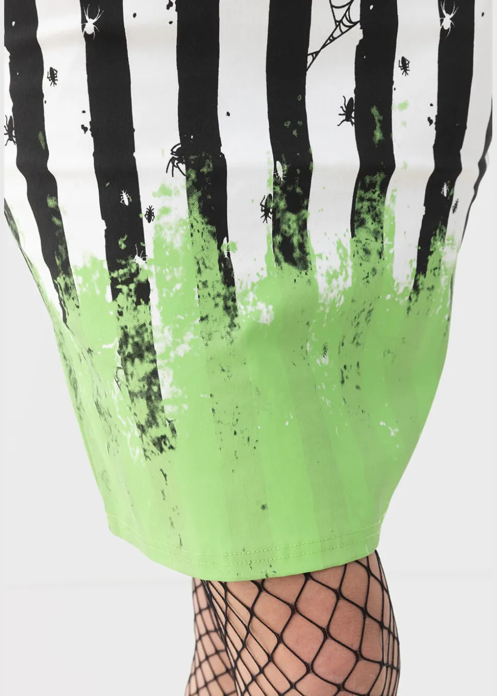 killstar_x_beetlejuice_di_2-1.webp Killstar x Beetlejuice Distressed Stripe Bodycon Dress Black White