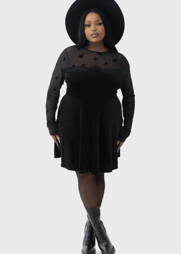 Killstar x Beetlejuice Here Lies Beetlejuice Mini Dress Black