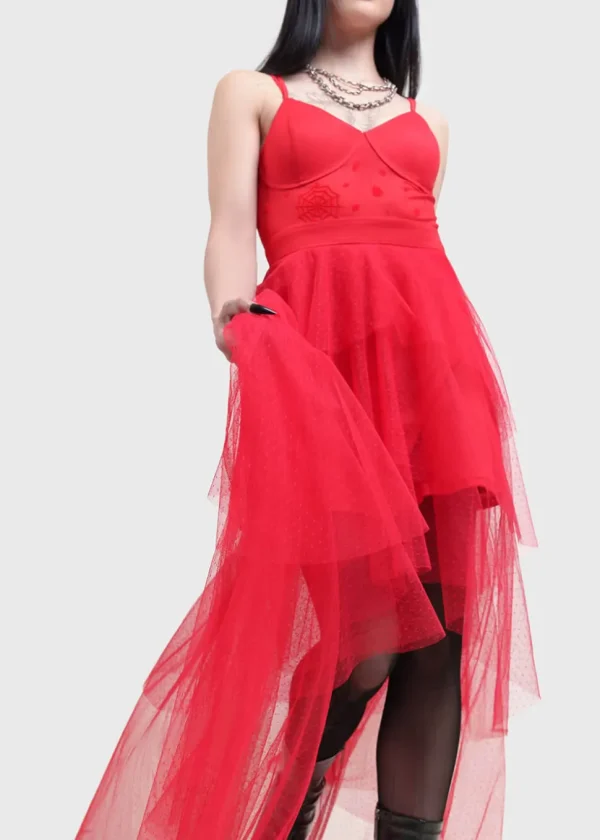 Killstar x Beetlejuice Lydia Deetz Maxi Dress Red