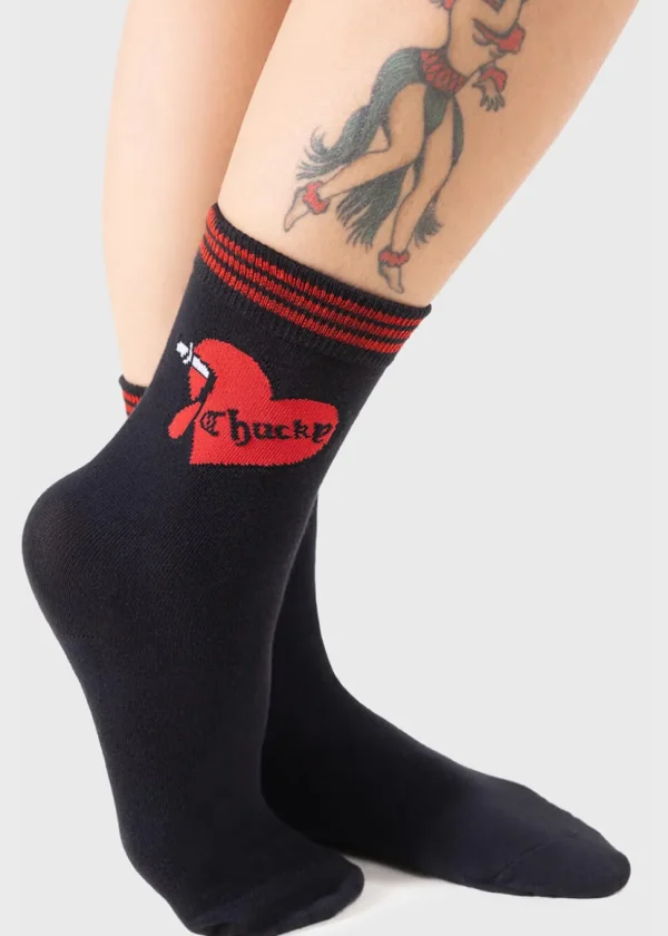 Killstar x Chucky Love Hurts Socks Black
