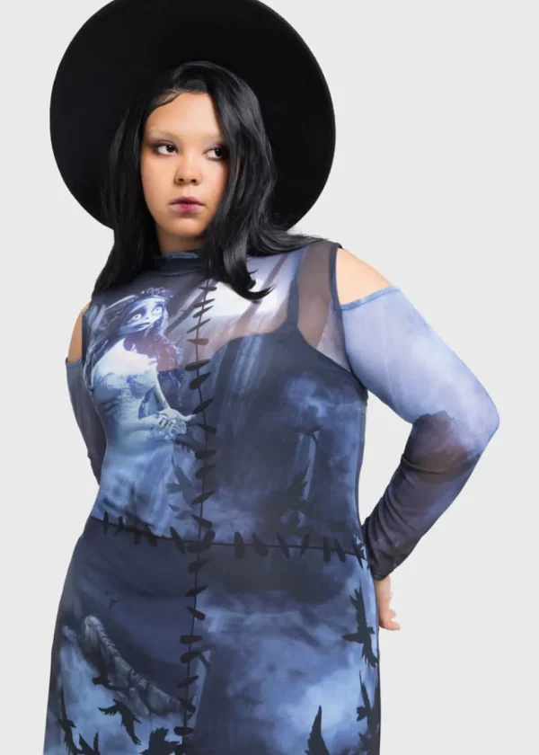 Killstar x Corpse Bride Emily In The Night Maxi Dress Blue