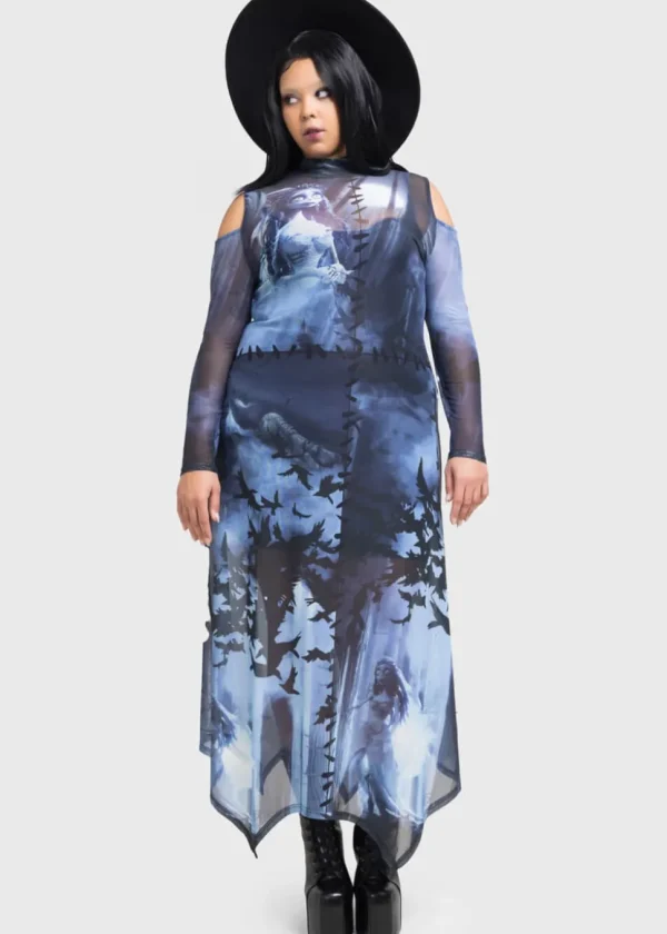 Killstar x Corpse Bride Emily In The Night Maxi Dress Blue