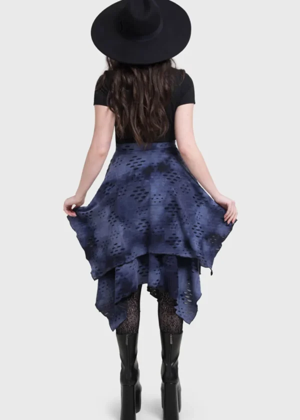 Killstar x Corpse Bride Hauntly Maiden Skirt Blue
