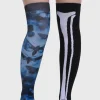 Killstar x Corpse Bride Swarm Of Butterflies Socks Black Blue