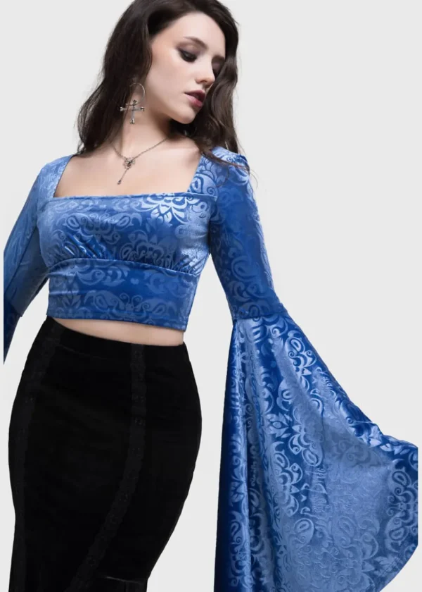 Killstar x Corpse Bride Whimsy Flutter Top Blue
