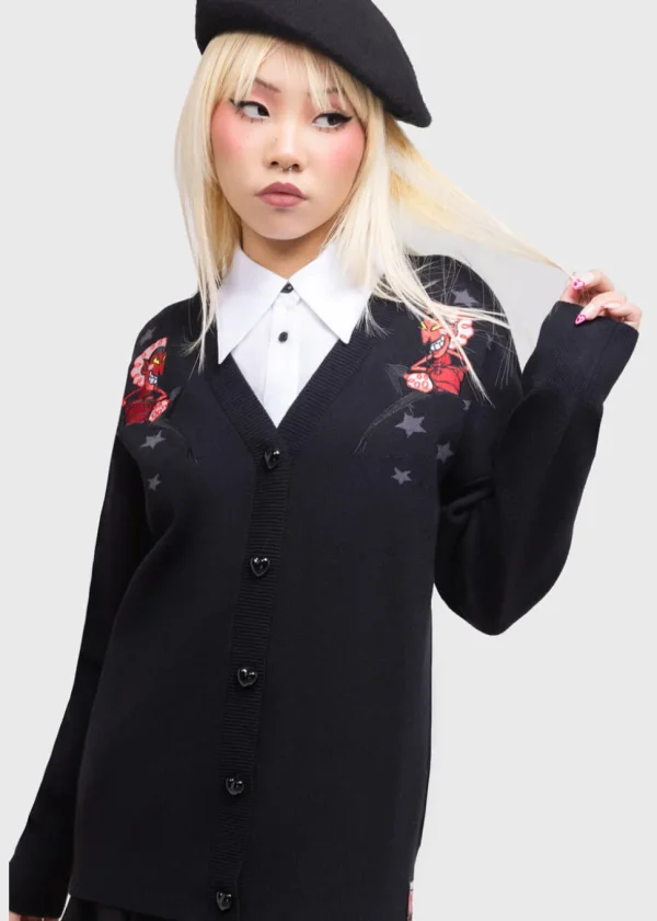 Killstar x Powerpuff Girls Splendidly Evil Cardigan Black
