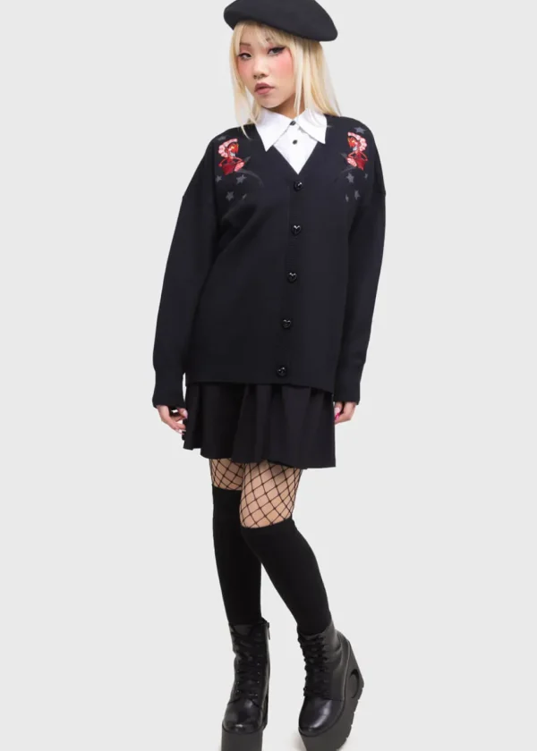 Killstar x Powerpuff Girls Splendidly Evil Cardigan Black