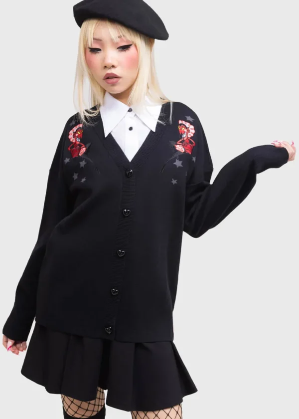 Killstar x Powerpuff Girls Splendidly Evil Cardigan Black