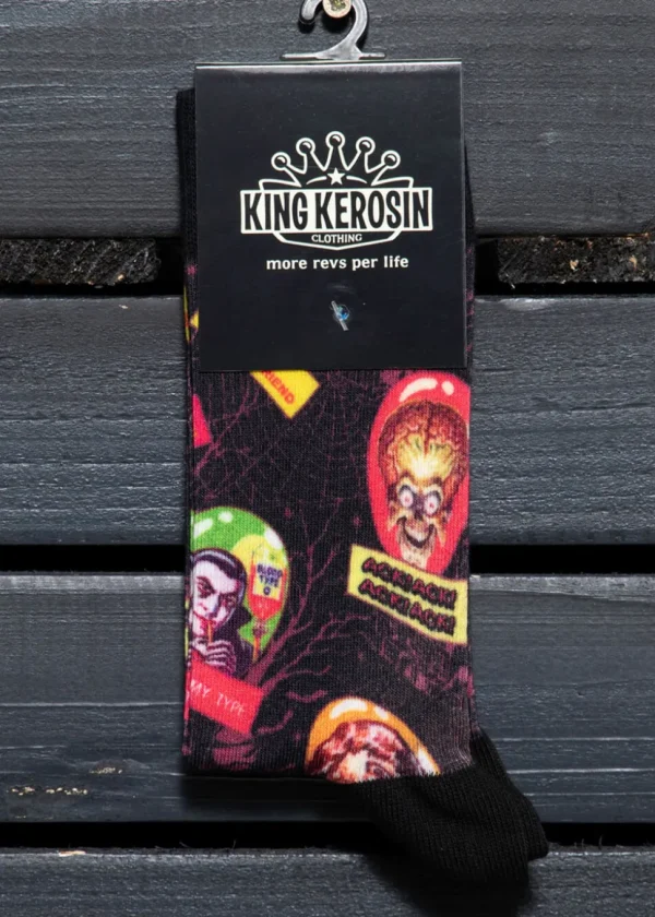 King Kerosin Mens Mars Socks Black