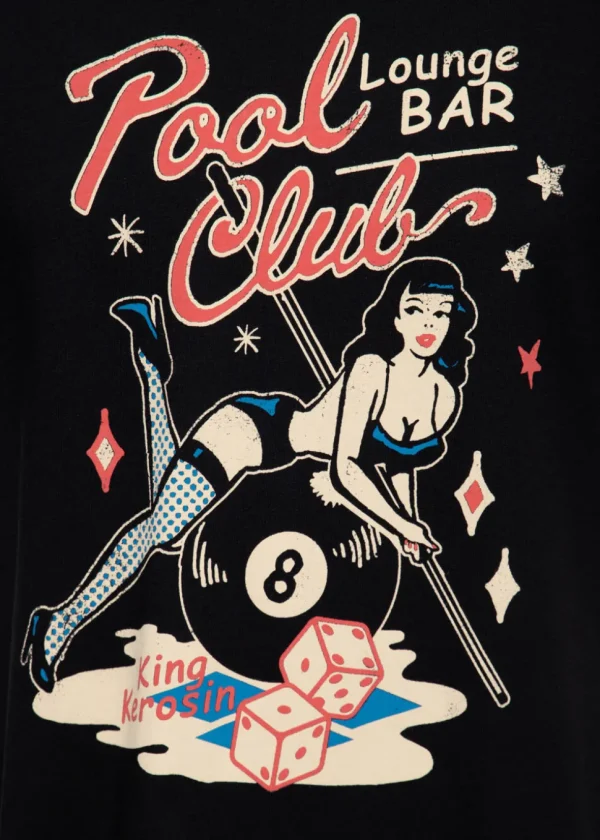 King Kerosin Mens Poolclub T-Shirt Black