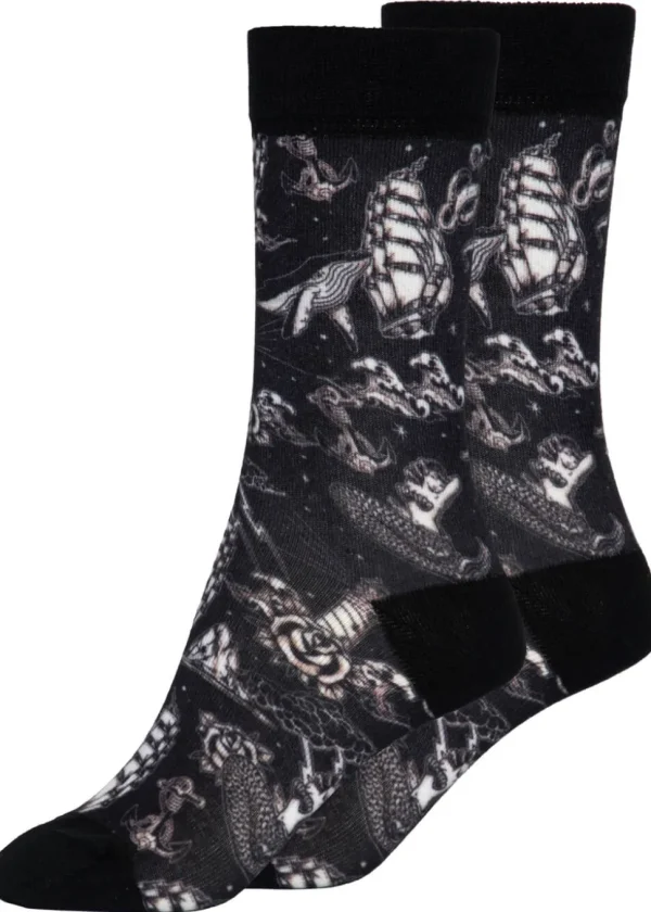 King Kerosin Mens Winter Sailor Socks Navy