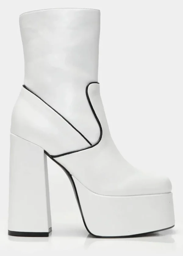 Koi Footwear Bahari Platform 60's Boots White