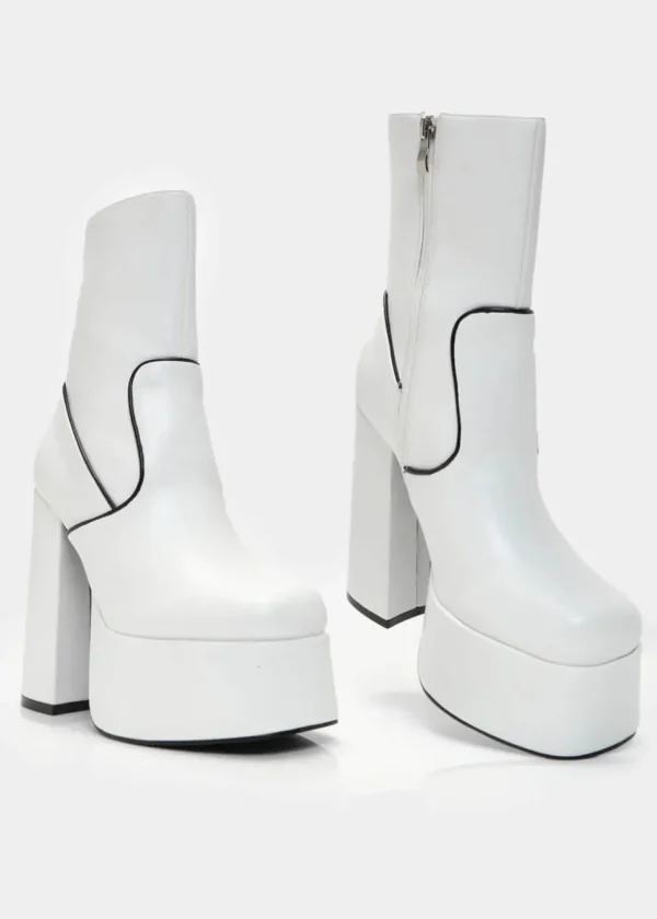 Koi Footwear Bahari Platform 60's Boots White